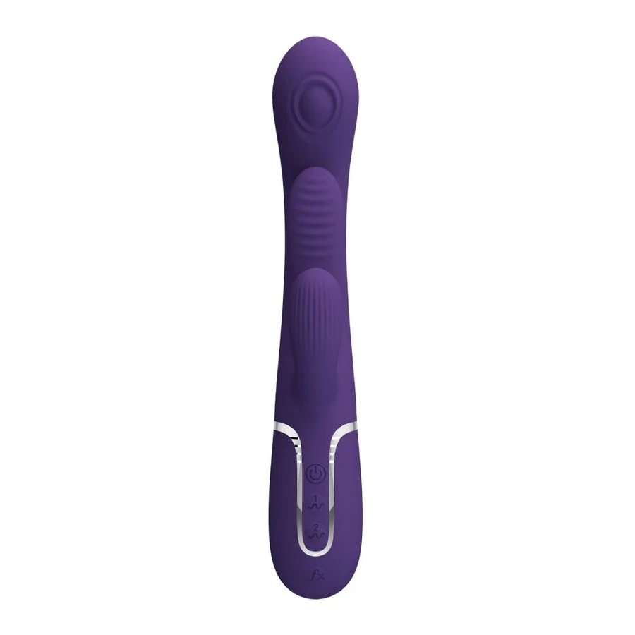 PRETTY LOVE - SHANIA VIBRATORE TRIPLO CONIGLIO MULTIFUNZIONE VIOLA